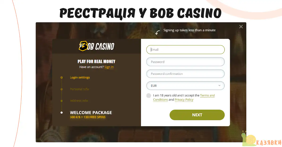 bob casino registration